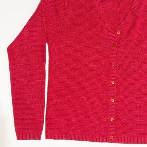 Laura Scott Red Cardigan Sweater Size S - Picture 5 of 10